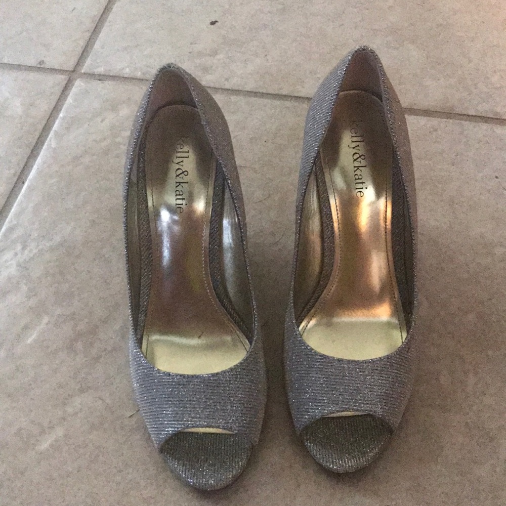 Kelly and Katie sparkly wedges